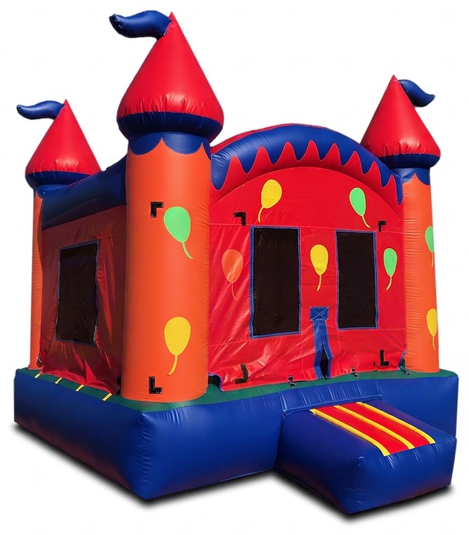 Red and blue castle jumper